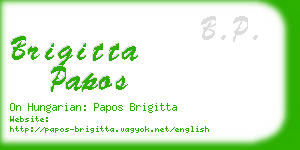 brigitta papos business card